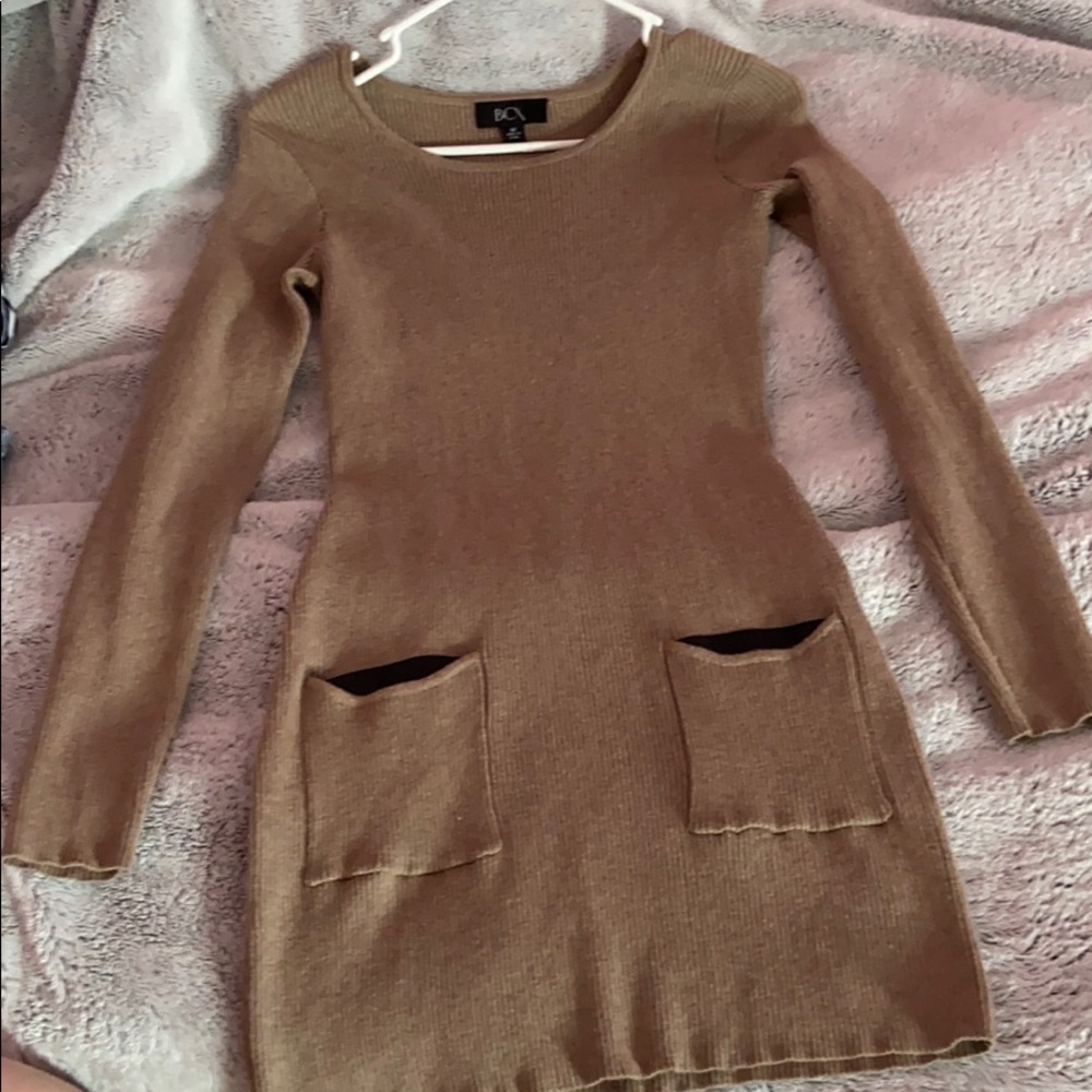 Long sleeve mini sweater dress